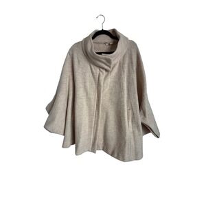 Moth Anthropologie Cape Coat Neutral Beige Bohemian Poncho Boho‎ Chic Women's